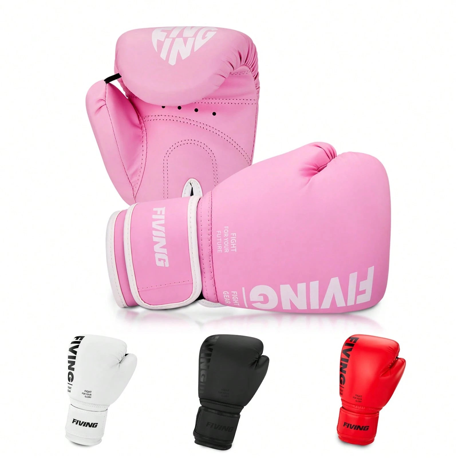 FIVING 1 Pair PU Boxing Gloves. Multi-Color Sparring Combat Training. Taekwondo Gloves. Punching Bag Training. Unisex Size Available. 4oz. 6oz. Suitable For Gym. Home. Sparring. Boxing Club. Taekwondo