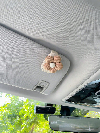 Flower Car Glasses Clip Glasses Holder Visor Glasses Clip Multifunctional Card Clip Storage Clip For Car