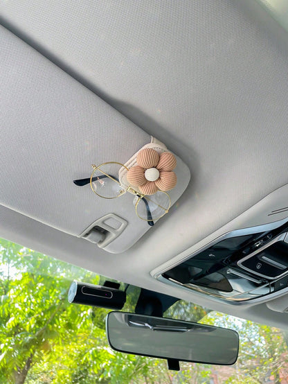 Flower Car Glasses Clip Glasses Holder Visor Glasses Clip Multifunctional Card Clip Storage Clip For Car