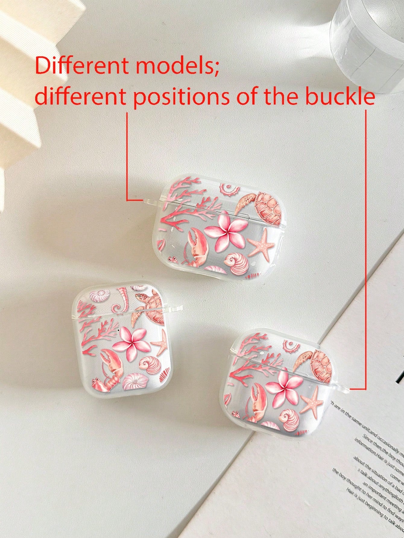 Flower Lily Flower Painted Transparent Bluetooth Earphone Case, Suitable For Painted Transparent Fashion Bluetooth Earphone Case, Applicable To S4 Protective Case, Apple Wireless Bluetooth Earphone Sh