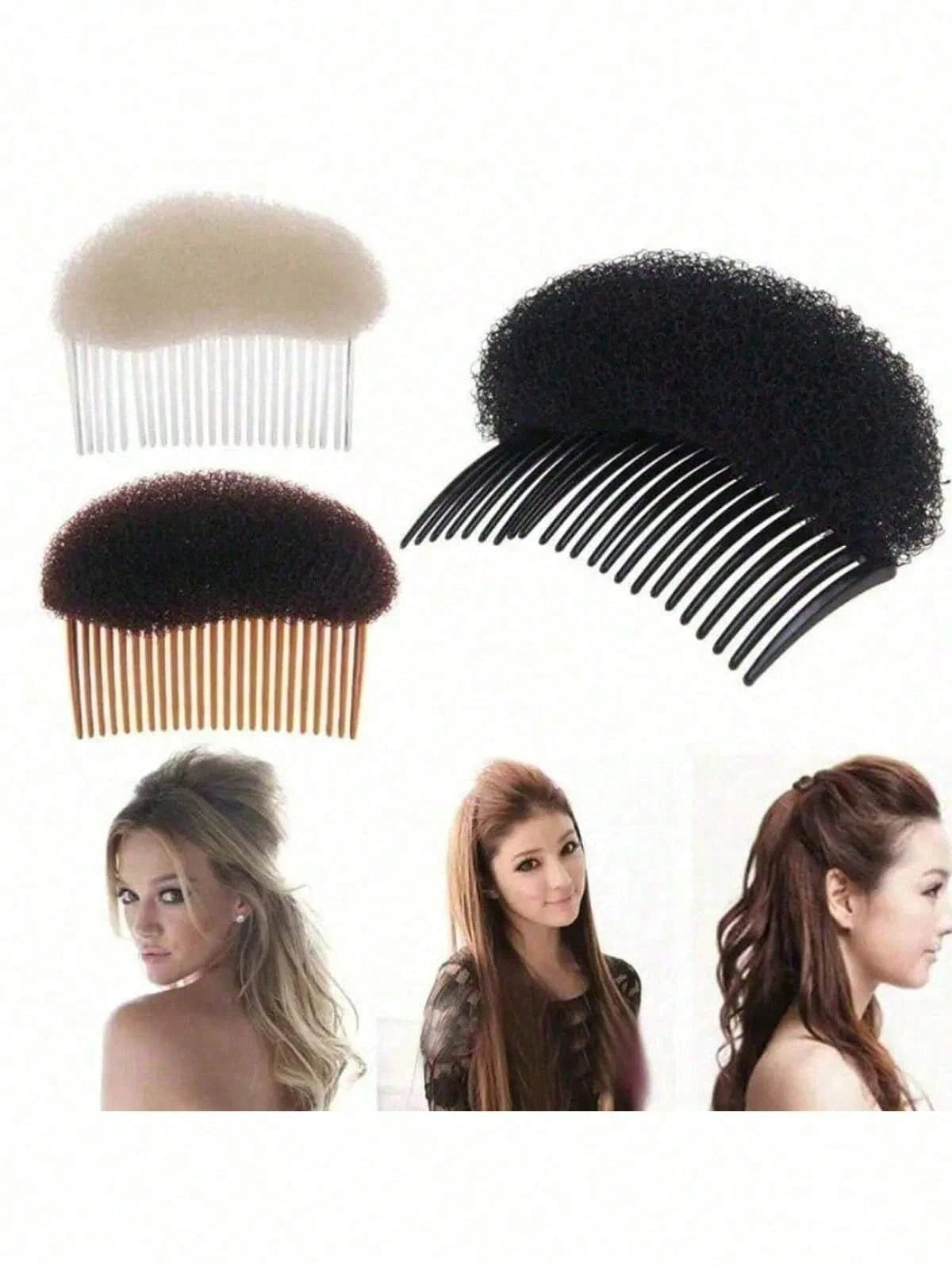 Fluffy Sponge Hair Pad, Root Lifting Tool, Women's Hair Accessory, Invisible Hair Pad, Double-Sided Invisible Sponge Hair Comb, Sponge BB Hair Clip Hair Accessory - Women's Invisible Clip-On Foam Pad,