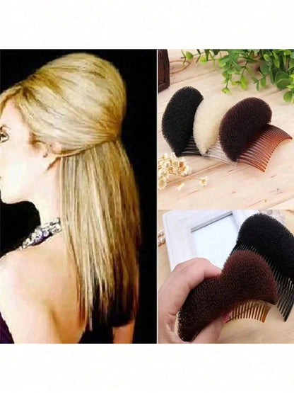 Fluffy Sponge Hair Pad, Root Lifting Tool, Women's Hair Accessory, Invisible Hair Pad, Double-Sided Invisible Sponge Hair Comb, Sponge BB Hair Clip Hair Accessory - Women's Invisible Clip-On Foam Pad,