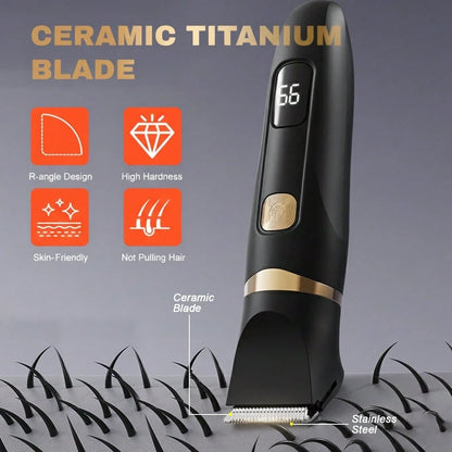 FollowBreak 3-In-1 Men's Electric Shaver, Men's Hair Clipper, USB Men's Shaver, Nose Hair Trimmer, 3 Blade Types, Detachable Cleaning, With LED Display Screen, Removing Ear Hair, Nose Hair, Eyebrows A