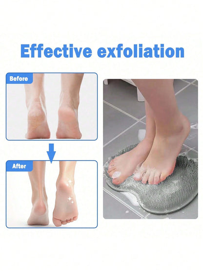 Foot Scrub Mat Shower Scrub Mat Foot Massage Mat Bathroom Bath Mat Shower Back Scrub Mat With Cup Bathroom Toilet Use College Back To School Gift For Women Men Mom Bathroom Decor And Accessories Clean