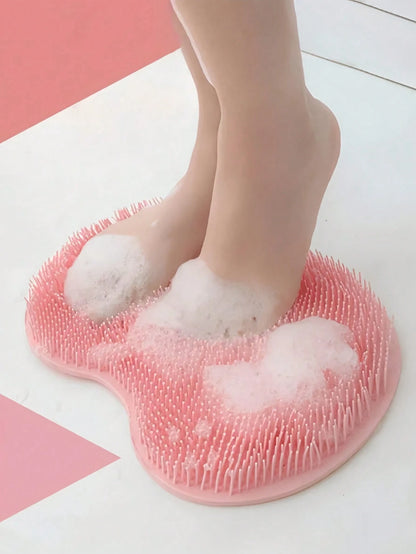 Foot Scrub Mat Shower Scrub Mat Foot Massage Mat Bathroom Bath Mat Shower Back Scrub Mat With Cup Bathroom Toilet Use College Back To School Gift For Women Men Mom Bathroom Decor And Accessories Clean