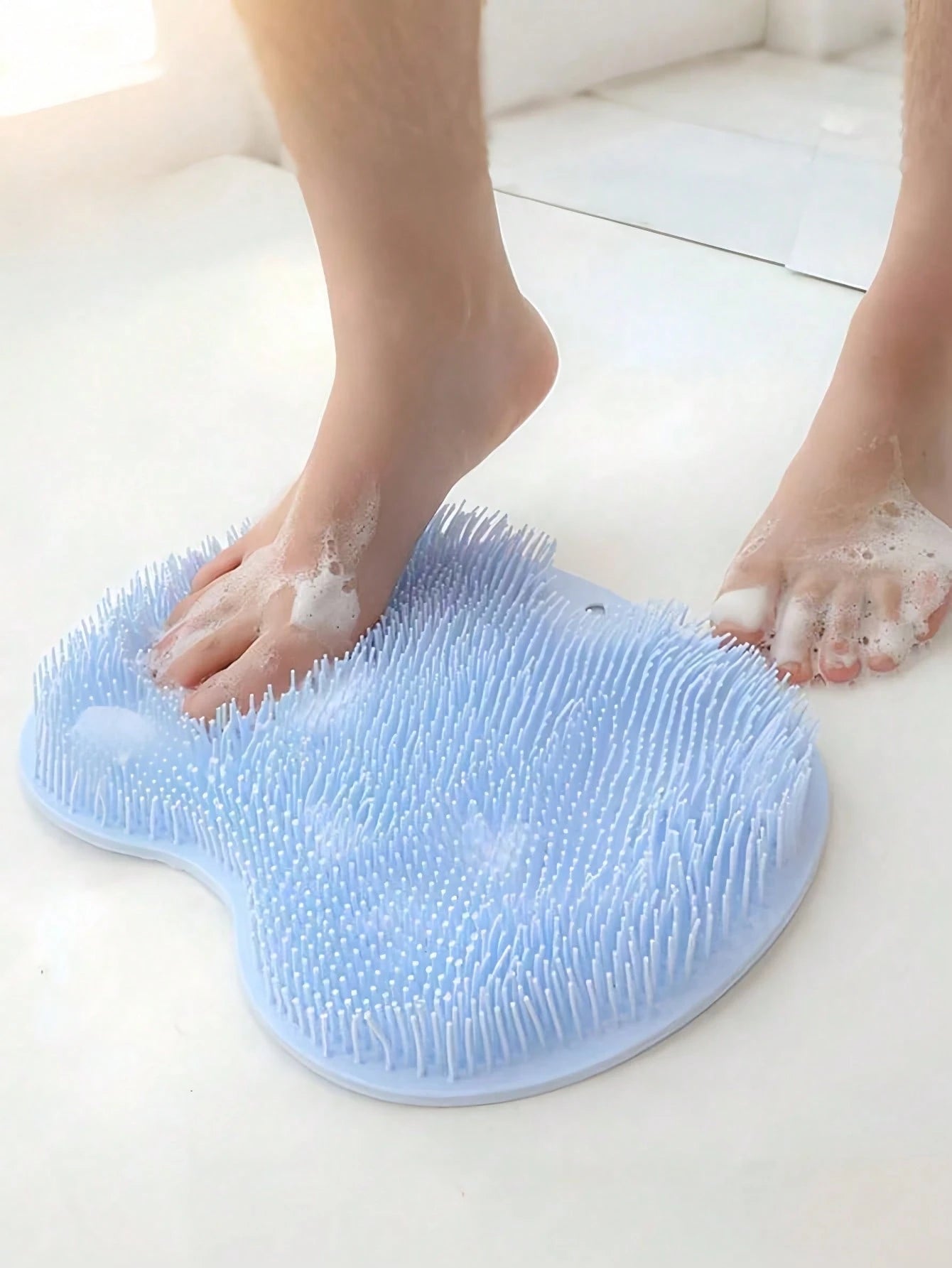 Foot Scrub Mat Shower Scrub Mat Foot Massage Mat Bathroom Bath Mat Shower Back Scrub Mat With Cup Bathroom Toilet Use College Back To School Gift For Women Men Mom Bathroom Decor And Accessories Clean