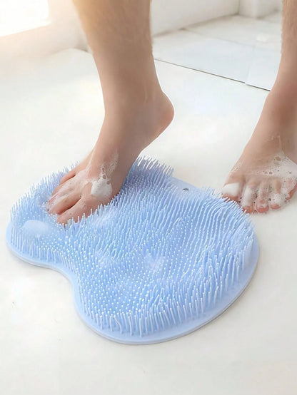 Foot Scrub Mat Shower Scrub Mat Foot Massage Mat Bathroom Bath Mat Shower Back Scrub Mat With Cup Bathroom Toilet Use College Back To School Gift For Women Men Mom Bathroom Decor And Accessories Clean