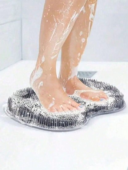 Foot Scrub Mat Shower Scrub Mat Foot Massage Mat Bathroom Bath Mat Shower Back Scrub Mat With Cup Bathroom Toilet Use College Back To School Gift For Women Men Mom Bathroom Decor And Accessories Clean
