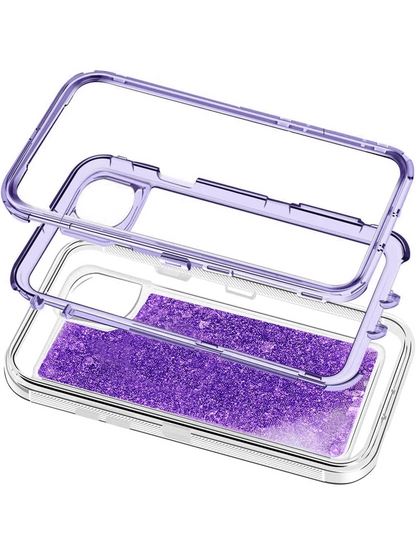 For IPhone 16/15/14/13/12/11 Series, Liquid Glitter Case Luxury Floating Bling Sparkle Shockproof Cover Compatible With IPhone For Christmas, Birthday, New Year Gifts, Winter,Gifts For Family, Friends