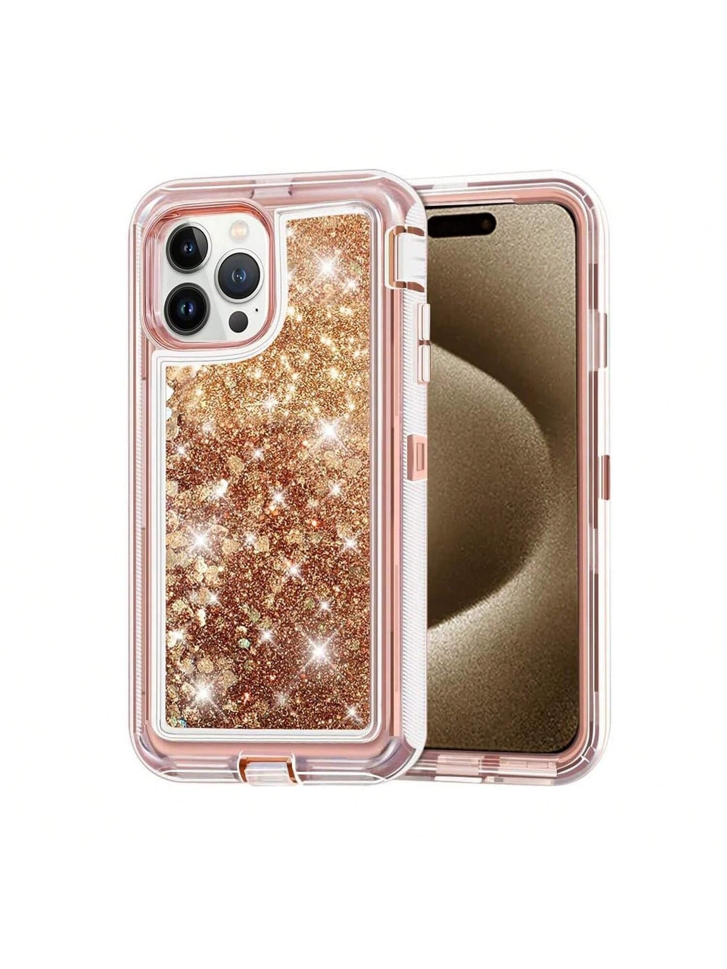 For IPhone 16/15/14/13/12/11 Series, Liquid Glitter Case Luxury Floating Bling Sparkle Shockproof Cover Compatible With IPhone For Christmas, Birthday, New Year Gifts, Winter,Gifts For Family, Friends