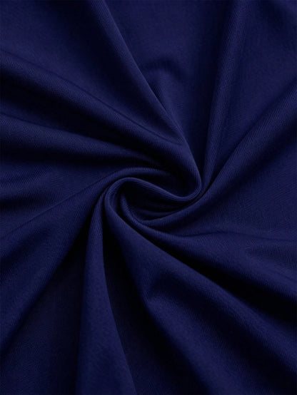 Franclia Elegant Fitted Sexy Deep V-Neck Halter High Slit High Stretch Indigo Blue Dress, Formal Party Gown, New Year Dress