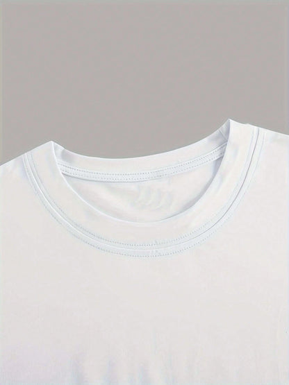 Front And Back Printed Short-Sleeve T-Shirt- Winking And Smiling Expressions- A Spring And Summer Printed T-Shirt For Women, Your Best Choice!