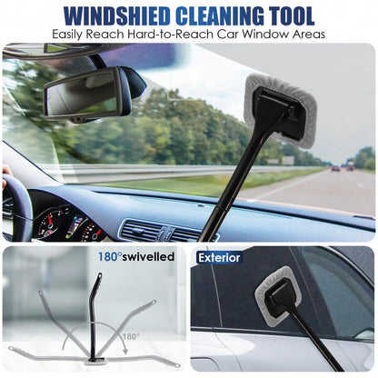 Full Car Cleaning Tools, High Power Handheld Vacuum, Long Handle Wash Mop, Bucket, Detail Brushes, Windshield Care Supplies