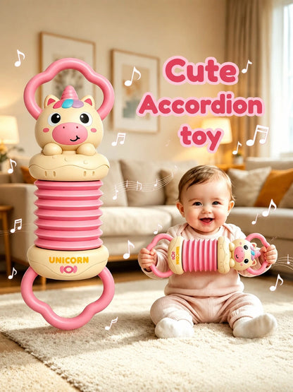 Fun Cartoon Handheld Accordion Toy, Cute Animal Musical Instrument, Suitable For Infants And Toddlers, Enhances Children's Hand-Eye Coordination And Grip Ability, Perfect Birthday Gift, Holiday Gift