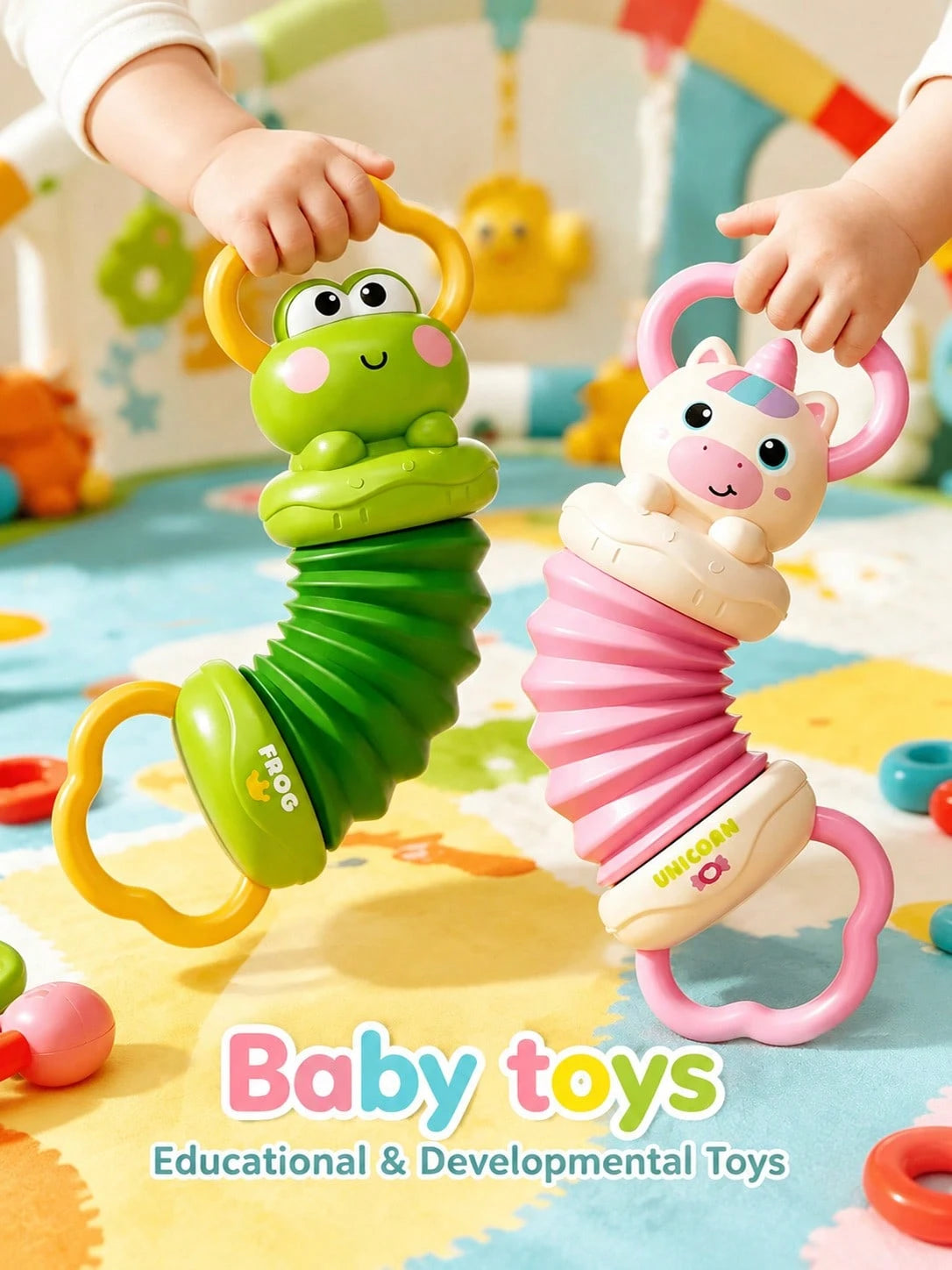 Fun Cartoon Handheld Accordion Toy, Cute Animal Musical Instrument, Suitable For Infants And Toddlers, Enhances Children's Hand-Eye Coordination And Grip Ability, Perfect Birthday Gift, Holiday Gift