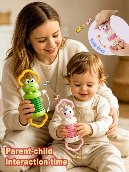 Fun Cartoon Handheld Accordion Toy, Cute Animal Musical Instrument, Suitable For Infants And Toddlers, Enhances Children's Hand-Eye Coordination And Grip Ability, Perfect Birthday Gift, Holiday Gift
