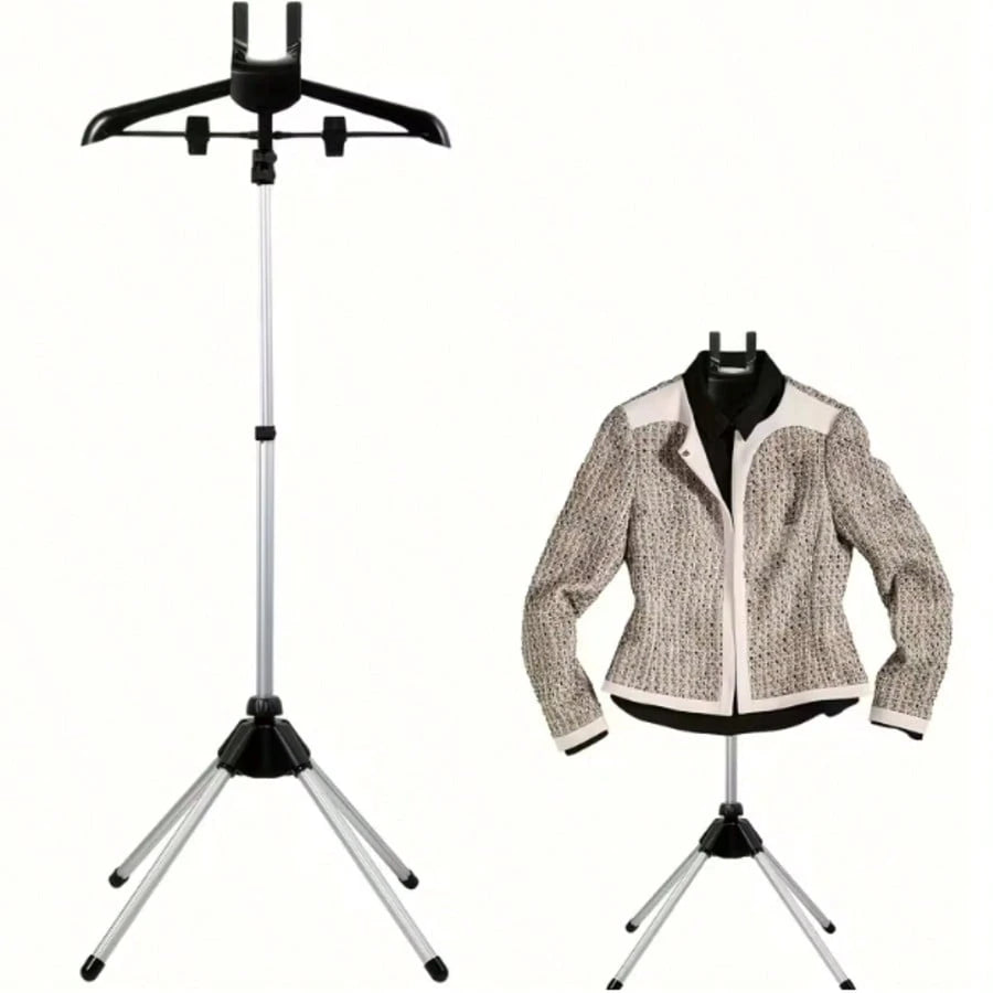 Garment Steamer Rack With Lint Remover Handheld Ironing Board Independent Support Stand Foldable Freestanding Telescopic Height Adjustable Vertical Clothes Hanger Space Saving Steam Ironing Rack For C