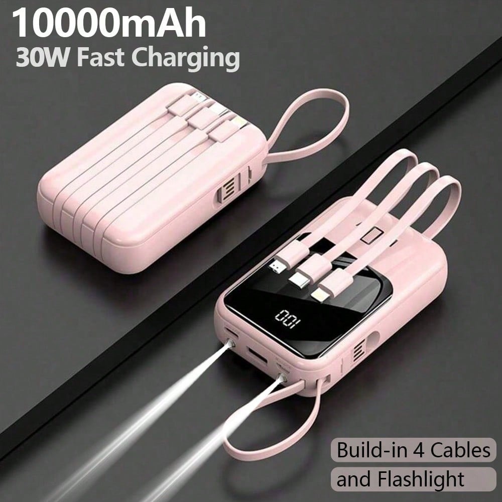 GAWFOLK 10000mAh Portable Power Bank- PD20W Fast Charging Portable Charger With Flashlight Digital Display, Travel Essentials Battery Pack For Phone And Android. Pocket Power Bank Compatible With IPh