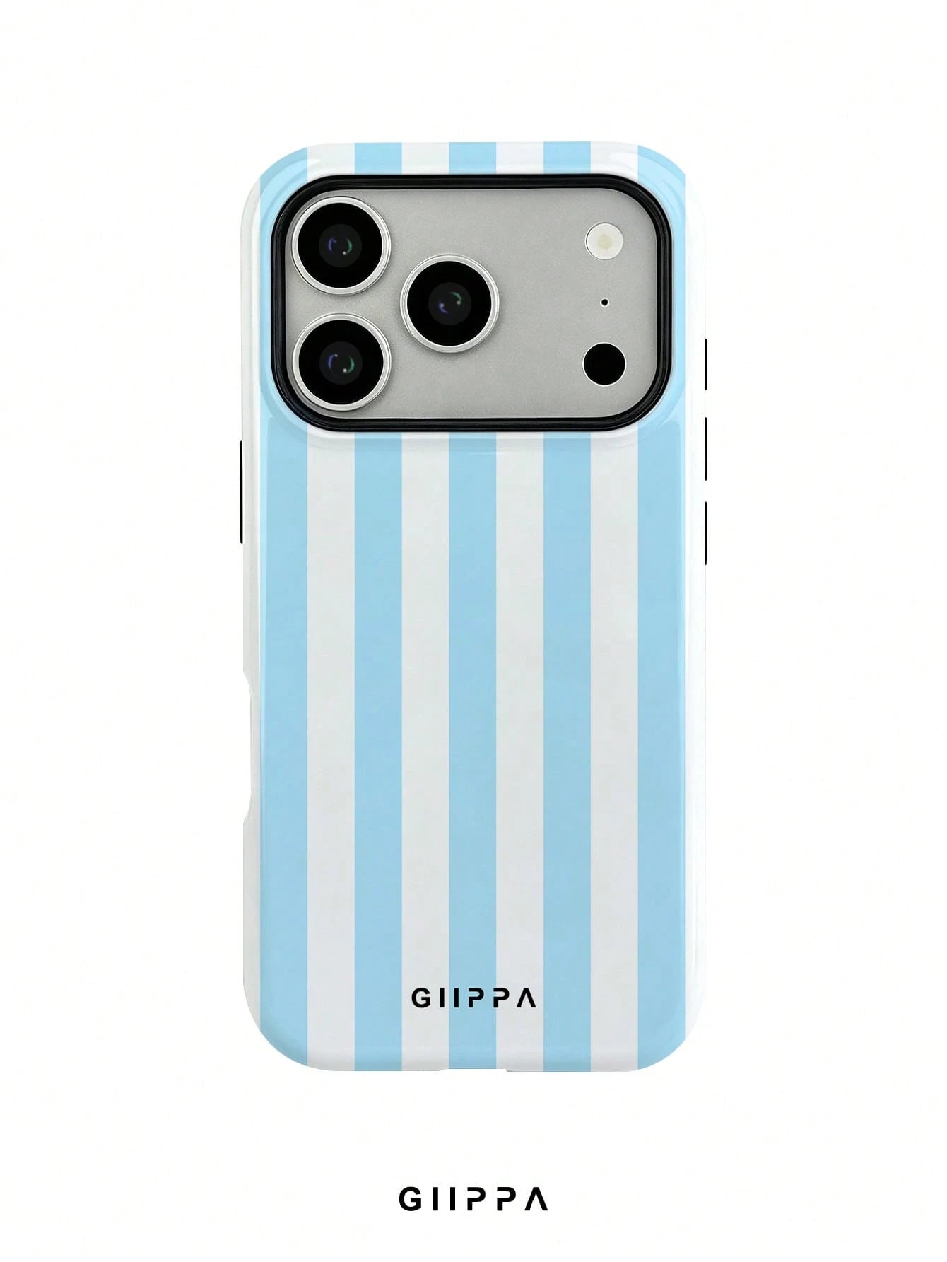 GIIPPA 1pc Orange-Red Vertical Stripe Pattern Design, Phone 17 Pro Max Phone Case, Compatible With Phone 16 Pro Max, 15 Pro Max, 14 Pro Max, Korean Style High-End Fashion Fun Phone Case, Compatible Wi