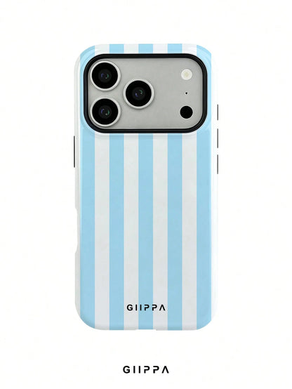 GIIPPA 1pc Orange-Red Vertical Stripe Pattern Design, Phone 17 Pro Max Phone Case, Compatible With Phone 16 Pro Max, 15 Pro Max, 14 Pro Max, Korean Style High-End Fashion Fun Phone Case, Compatible Wi