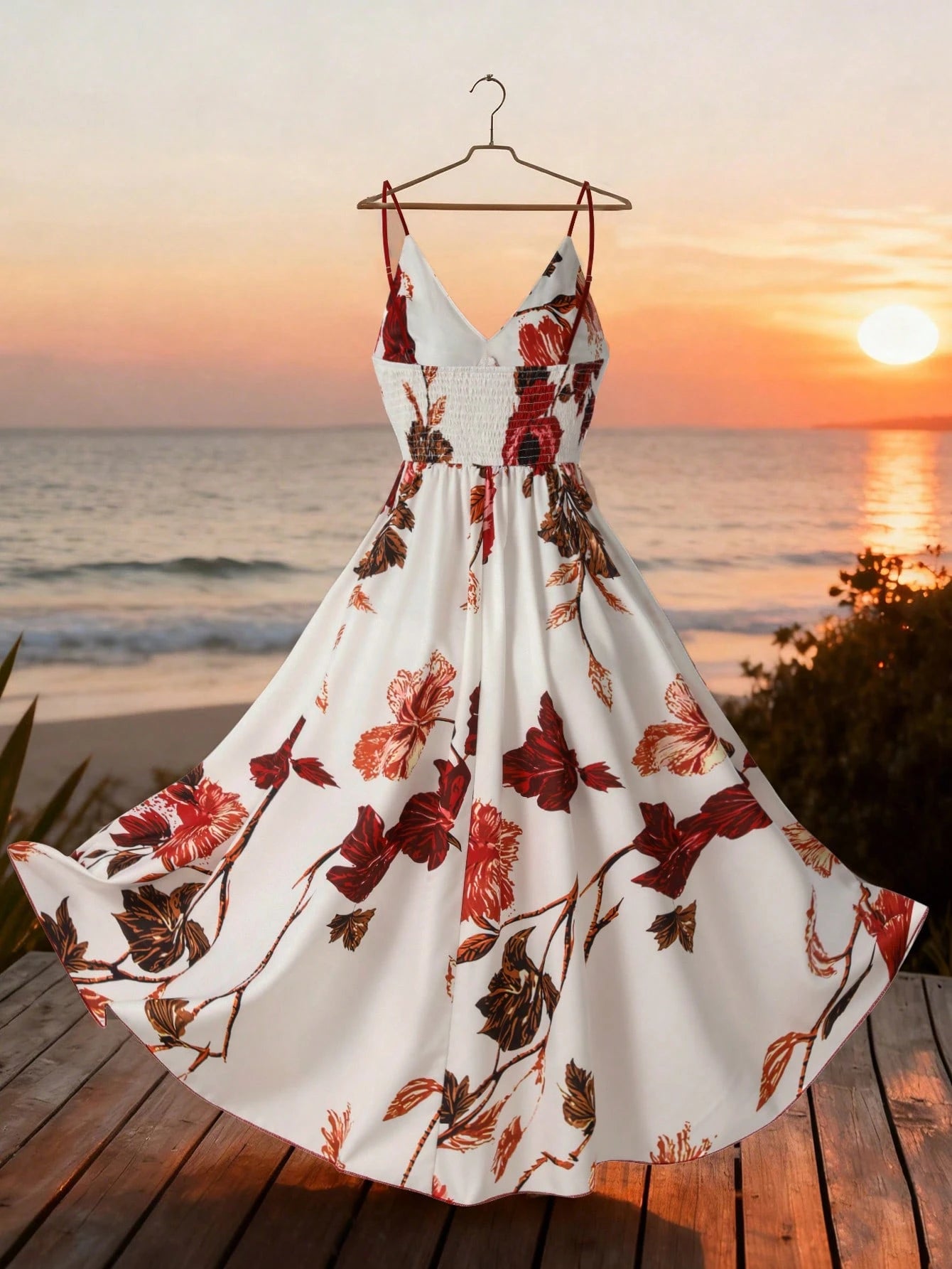 GlowEve Women's Floral Print Sleeveless Dress, Casual Holiday Style
