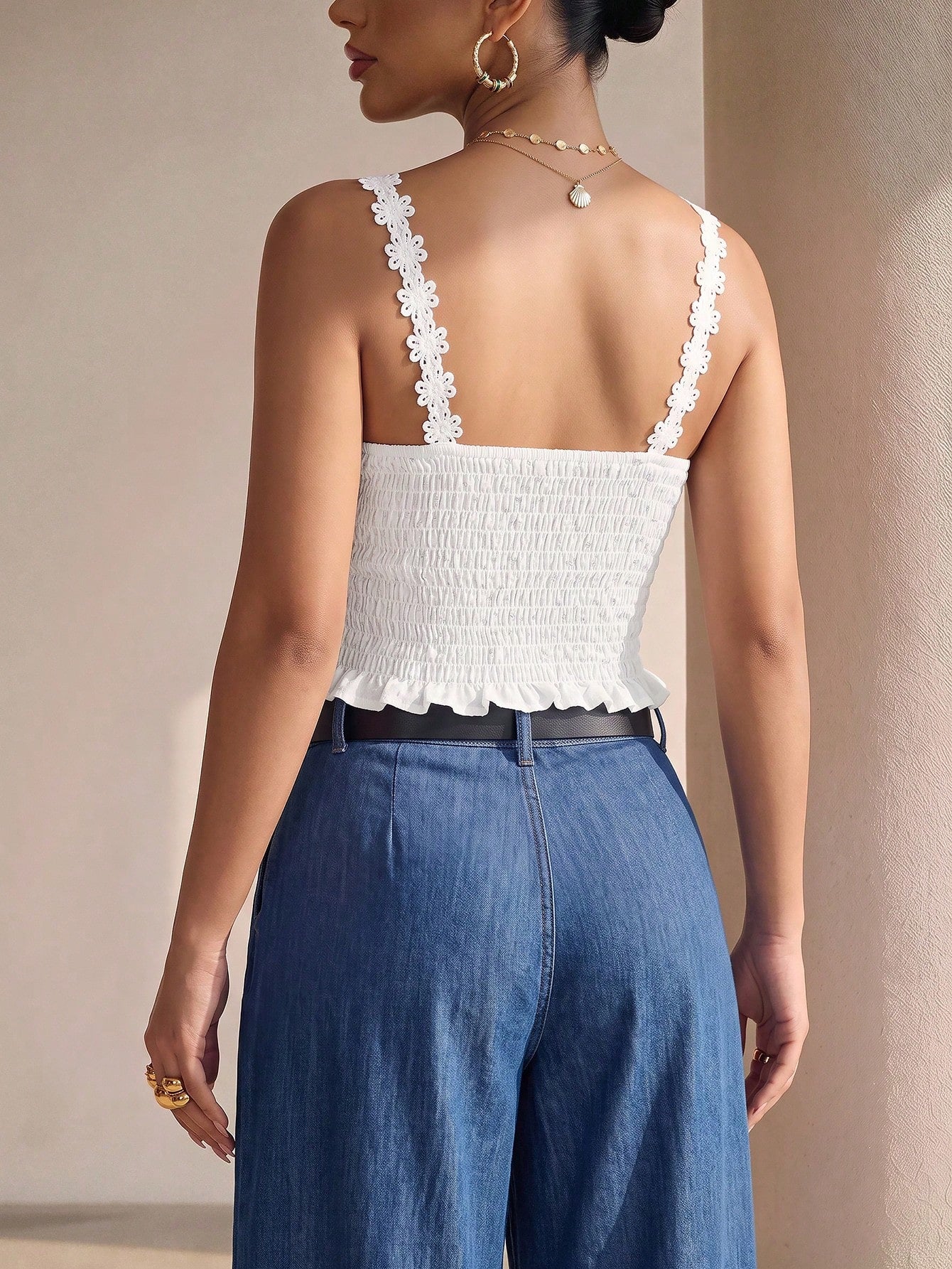 Glyssa Guipure Lace Cami Top