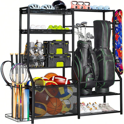 Golf Bag Storage Hooks Baskets For Garage Indoor