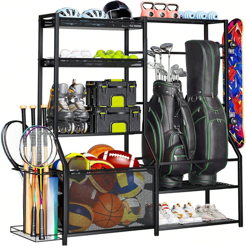 Golf Bag Storage Hooks Baskets For Garage Indoor