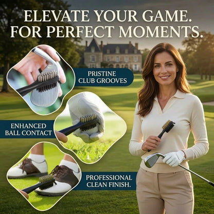 Golf Club Cleaning Kit, Professional Groove Brush With Retractable Cord And Clip, Microfiber Waffle Towel Set, Essential Golf Accessories