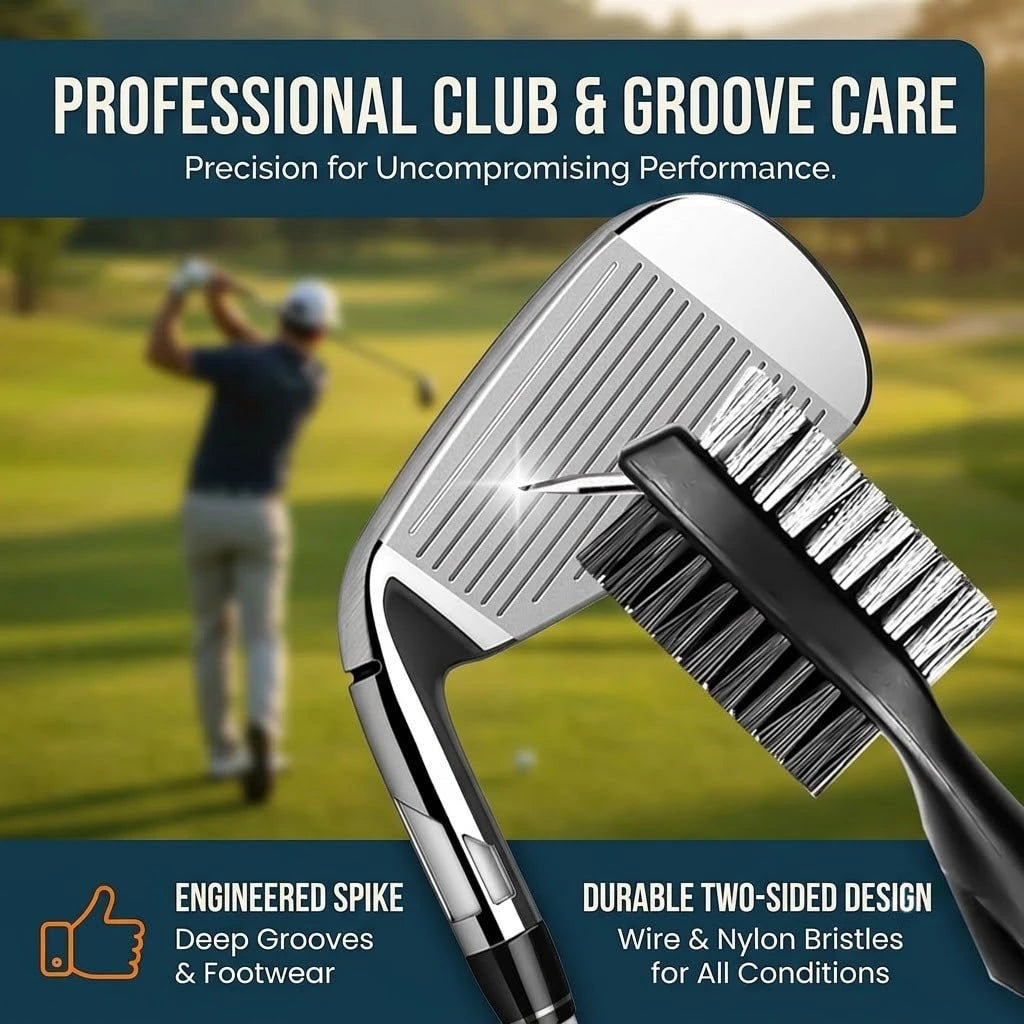 Golf Club Cleaning Kit, Professional Groove Brush With Retractable Cord And Clip, Microfiber Waffle Towel Set, Essential Golf Accessories