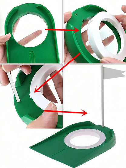 Golf Practice Putting Cup With Flag Removable Golf Putter Training Device Putting Practice Tool Lightweight Golf Putting Hole Ideal For Indoor And Outdoor Training For Men Women Perfect Gifts For Golf
