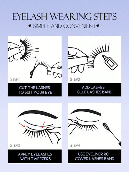 GROINNEYA 5 Pairs Manga Lashes Faux Mink Lashes Anime Lashes Natural Look Enlarged Double Eye Fake Lashes Cosplay Makeup Tool (5-S1) Strip Lashes, Lashes, Eyelashes, Fake Lashes