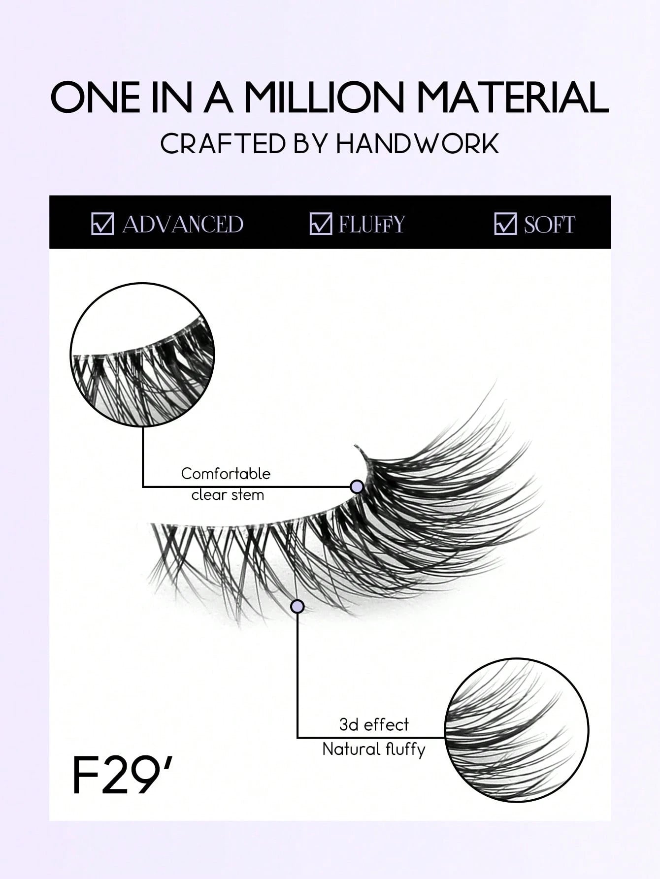 GROINNEYA 9 Pairs Half-Strip Transparent Band Cat Eye False Eyelashes, Short Soft 3D Mink Lashes For Natural Makeup (F29), Eyelash Extensions