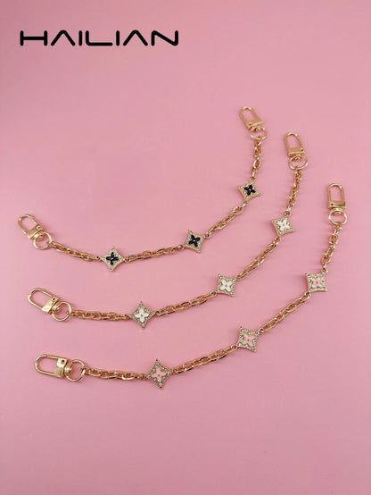 HAILIAN This Combination Pack Of Bag Straps Is Made Of Alloy Material, Decorated With Clover And Cherry Blossom Patterns. The Clover Symbolizes Good Luck, And Each Leaf Represents The Four Things Peop