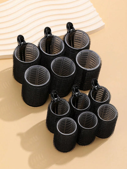 Hair Curlers With Clips, Self-Gripping Hair Curler, Suitable For Long/Medium/Short Hair And Bangs, DIY Hair Curling Tool (Includes 12 Large Curlers + 6 Clips)
