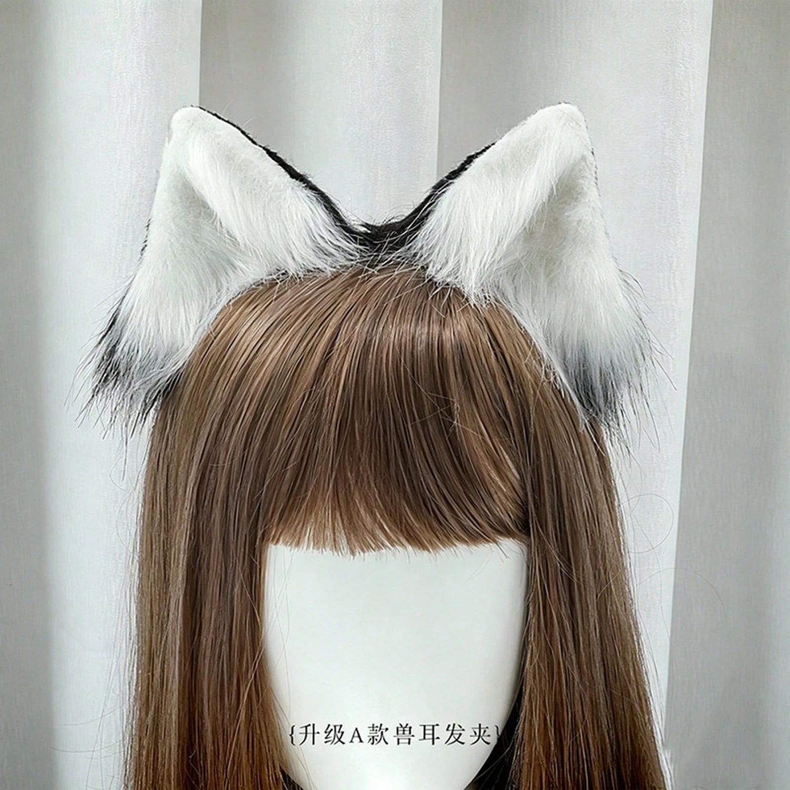 Halloween Japanese-Style Cat Ear Hairpin Handmade Realistic Fox Ears Cosplay Plush Cat Ear Animal Ear Headwear