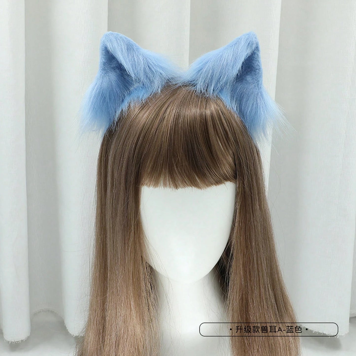 Halloween Japanese-Style Cat Ear Hairpin Handmade Realistic Fox Ears Cosplay Plush Cat Ear Animal Ear Headwear