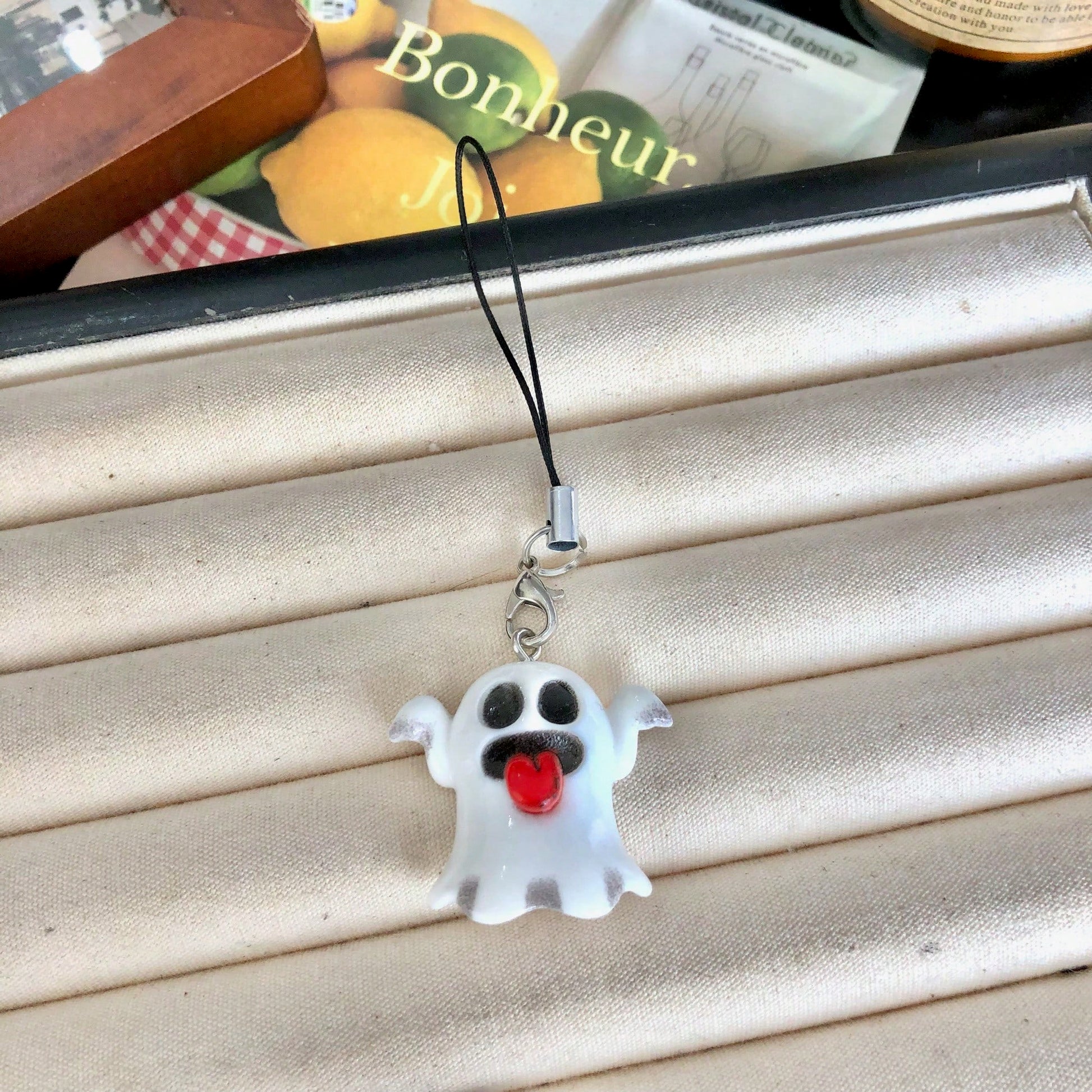 Halloween Pumpkin Ghost Cartoon Resin Pendant Phone Lanyard, Backpack Fun Decoration, Cute Quirky Phone Strap, Girly Soft Decor, Gift For Best Friend/Couple, Suitable For Phone, Camera, Keychain, Back