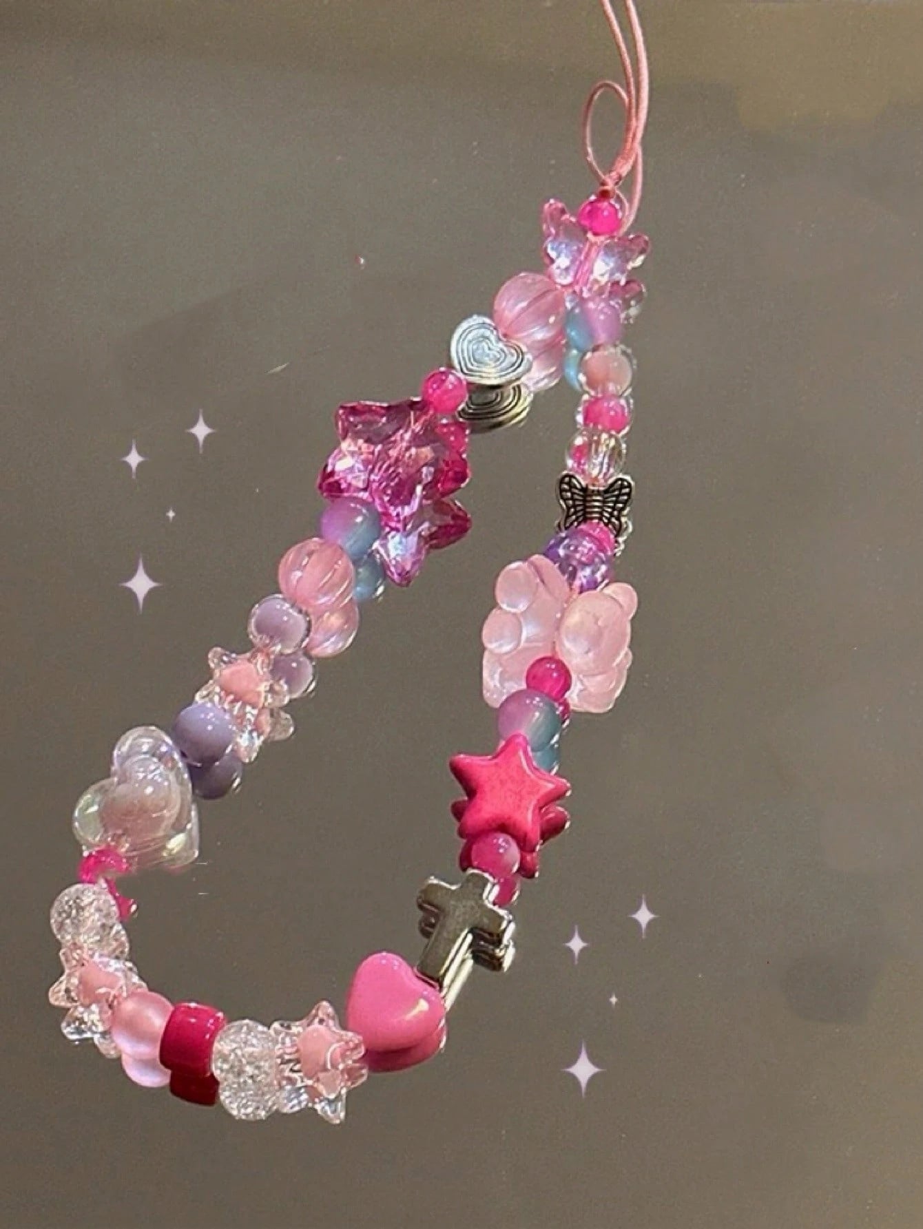 Handmade Cool Y2K Girl Star Beaded Phone Chain, American Retro Ins Millennium Camera CCD Lanyard Gifts For Mother, Family, Friends, Birthday, Holiday Phone Charm