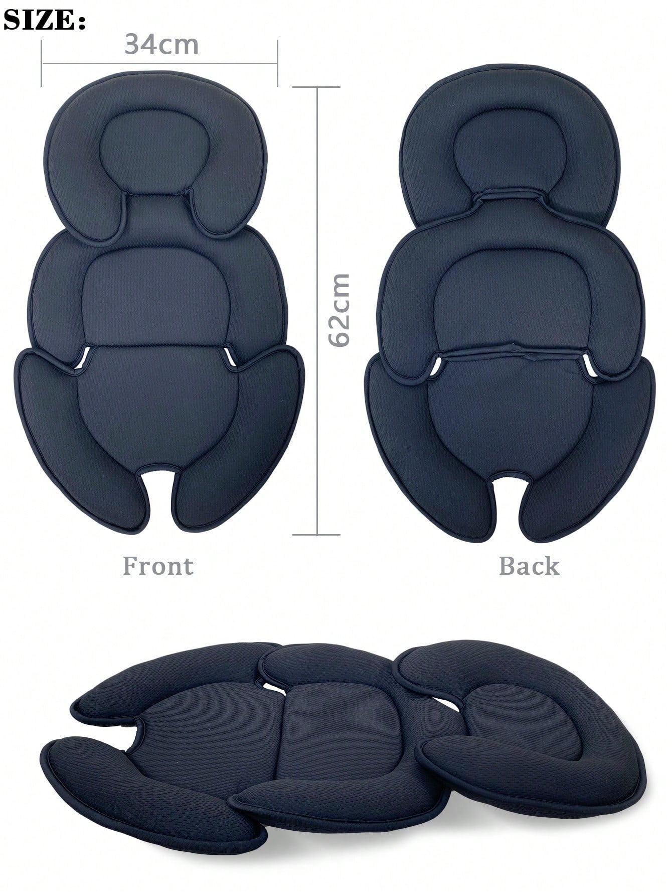 Head And Body Support Pillow Infant Stroller Seat Insert For Newborn To Toddler Stroller Cushion