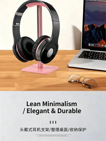 Headphone Stand, Solid Anti-Slip Base, Aluminum Bracket, Fits All Over-Ear Headphones