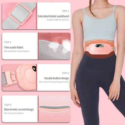 Heating Massage Warm Belt, Vibrating Hot Compress Abdominal Massage Device, Household Lumbar Support.