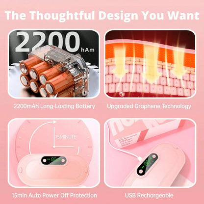 Heating Massage Warm Belt, Vibrating Hot Compress Abdominal Massage Device, Household Lumbar Support.