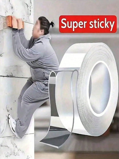 Heavy Duty Double-Sided Nano Tape/Super Sticky Transparent Double-Sided Nano Tape- Waterproof, Reusable, Heat Resistant, Heavy Duty- Suitable For Bathroom And Home Decor- Applicable To All Surfaces