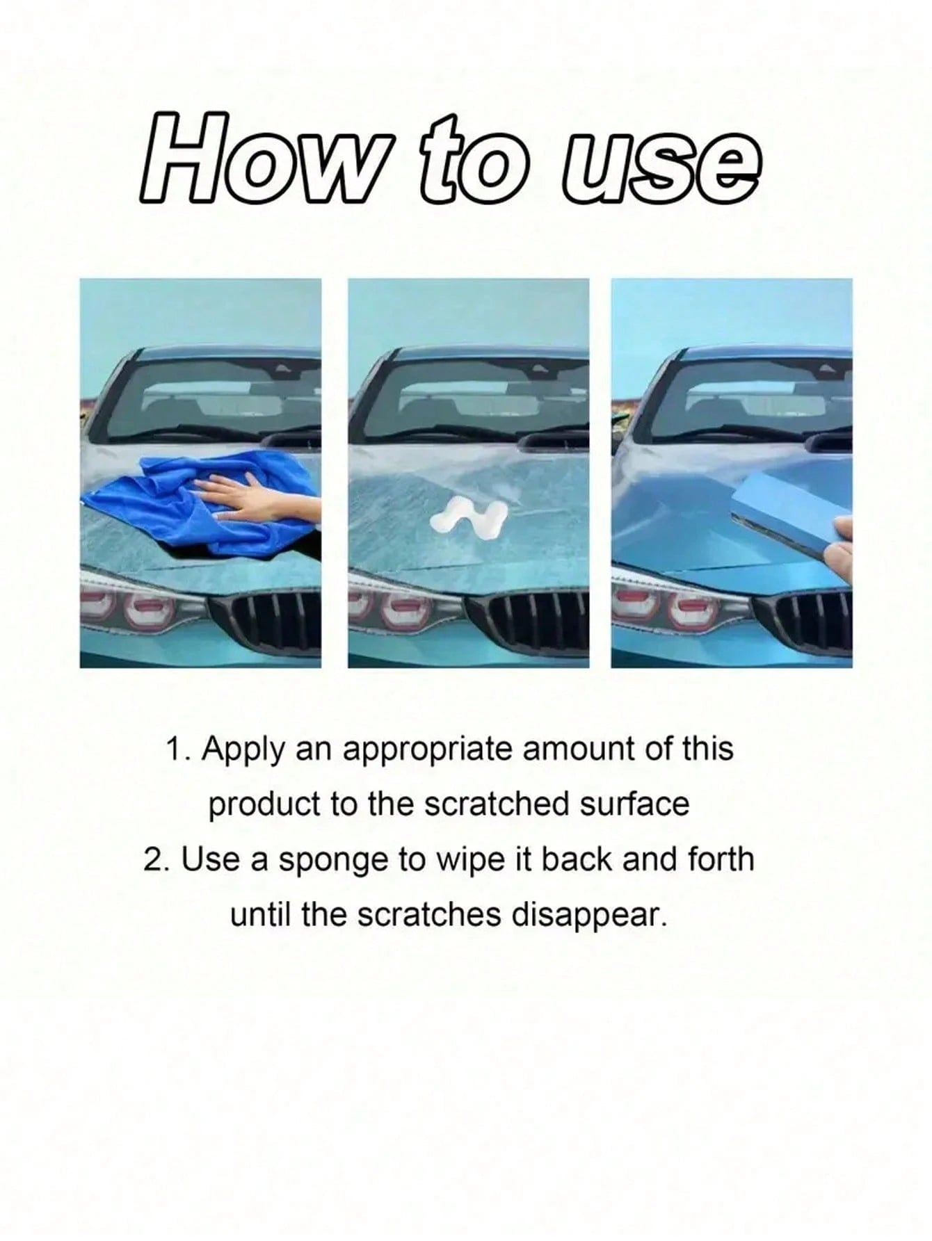 HGKJ Car Paint Scratch Repair Agent/Protectant/Polish/Repair Wax, Car Paint Scratch Repair Wax, Deep Repair Solution, Car Wheel Scratch Repair Agent, Car Maintenance Tools, Auto Accessories