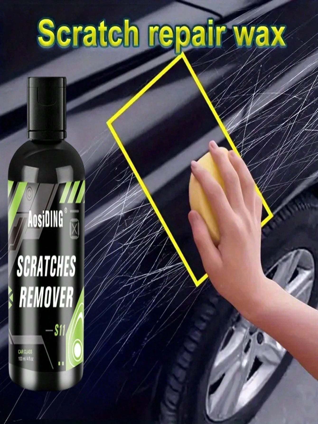 HGKJ Car Paint Scratch Repair Agent/Protectant/Polish/Repair Wax, Car Paint Scratch Repair Wax, Deep Repair Solution, Car Wheel Scratch Repair Agent, Car Maintenance Tools, Auto Accessories