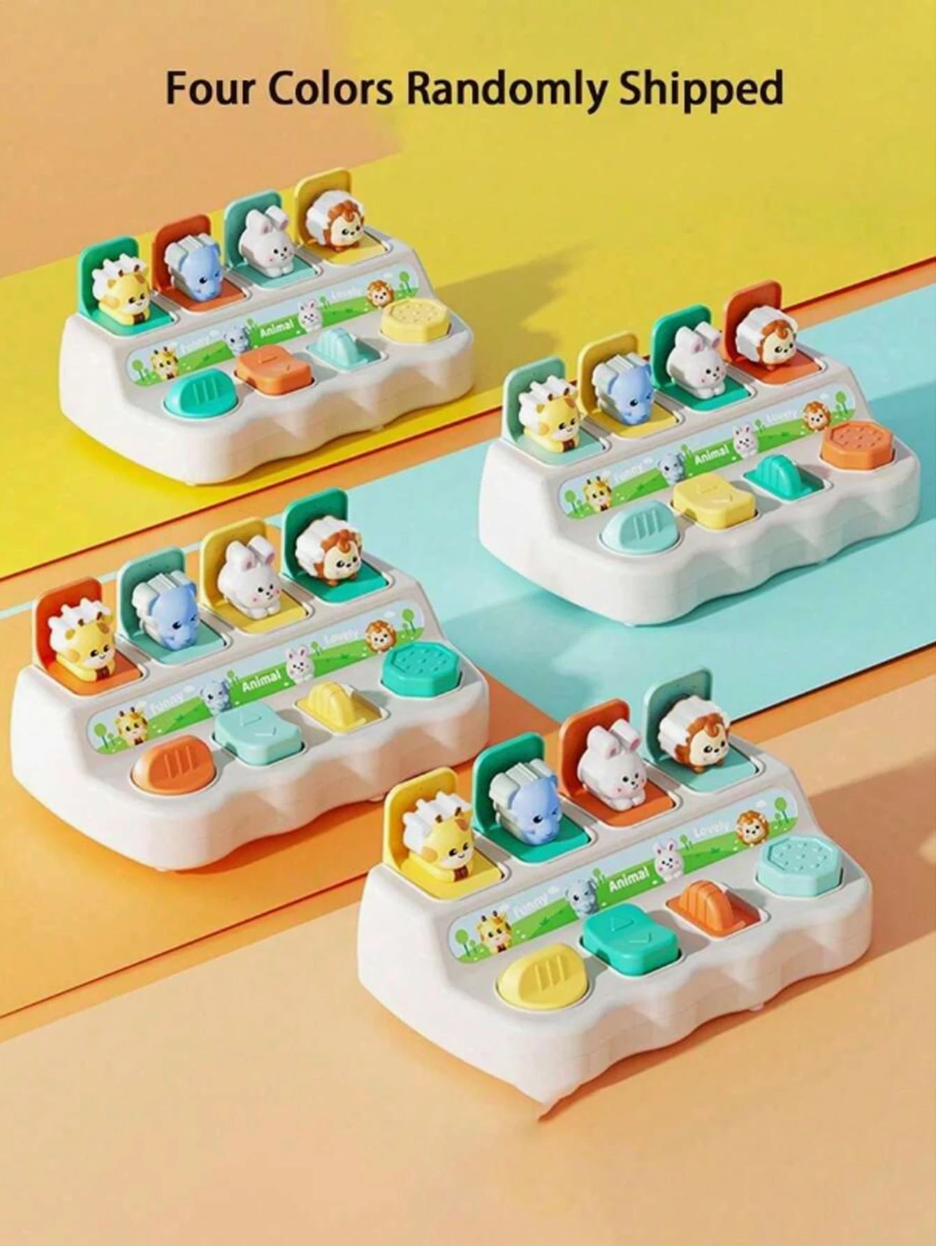 Hide And Seek Button Box Toy With Animal And Object Sensor Switches- Durable ABS Resin Toddler Learning Toy, Enhances Fine Motor Skills And Hand-Eye Coordination, Toddler Toy (No Electricity Required