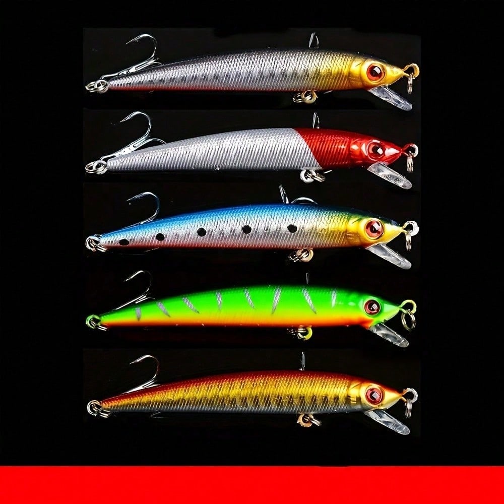 High-Quality Floating Lure Bait Set, Soft Bait And Hard Bait Mixed Set, Seabass All-Purpose Mixed Fishing Bait Set, Including Bionic Soft Bait, Crank Bait, Rotating Bait, Three-Hook Bait, Lead Hook, L