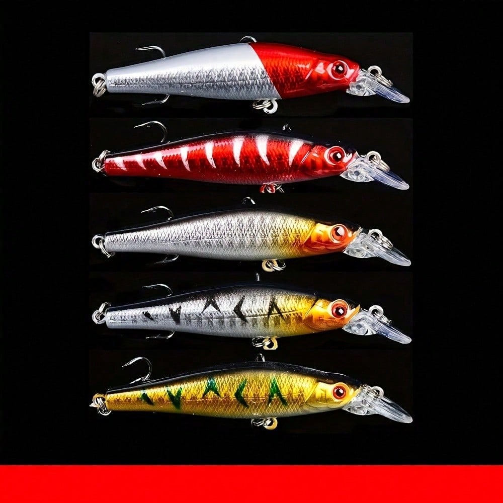 High-Quality Floating Lure Bait Set, Soft Bait And Hard Bait Mixed Set, Seabass All-Purpose Mixed Fishing Bait Set, Including Bionic Soft Bait, Crank Bait, Rotating Bait, Three-Hook Bait, Lead Hook, L
