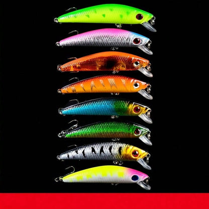 High-Quality Floating Lure Bait Set, Soft Bait And Hard Bait Mixed Set, Seabass All-Purpose Mixed Fishing Bait Set, Including Bionic Soft Bait, Crank Bait, Rotating Bait, Three-Hook Bait, Lead Hook, L